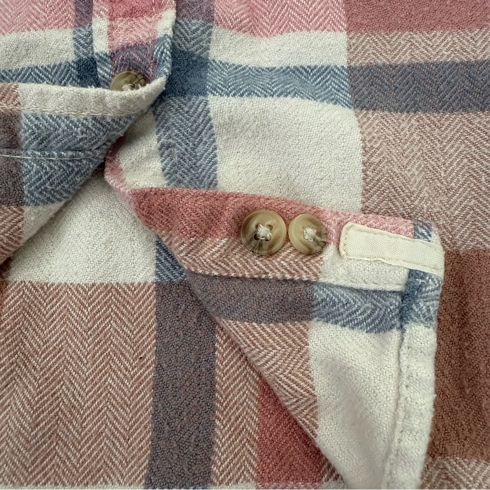 Women’s American Eagle Plaid Flannel Button Down Long Sleeve Shirt Size Medium - Picture 7 of 16